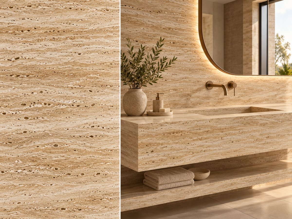 Warm Travertine Stone illustrative design
